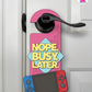 Nope. Busy. Later. – Gamer Doorknob Sign By Printhaws Creations, Wooden Room Sign With Console-Inspired Controller Accent