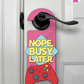 Nope. Busy. Later. – Gamer Doorknob Sign By Printhaws Creations, Wooden Room Sign With Console-Inspired Controller Accent