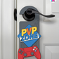 PVP Zone – Gamer Doorknob Sign By Printhaws Creations, Wooden Room Sign With Console-Inspired Controller Accent