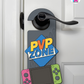 PVP Zone – Gamer Doorknob Sign By Printhaws Creations, Wooden Room Sign With Console-Inspired Controller Accent