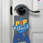 PVP Zone – Gamer Doorknob Sign By Printhaws Creations, Wooden Room Sign With Console-Inspired Controller Accent