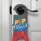 PVP Zone – Gamer Doorknob Sign By Printhaws Creations, Wooden Room Sign With Console-Inspired Controller Accent