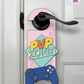 PVP Zone – Gamer Doorknob Sign By Printhaws Creations, Wooden Room Sign With Console-Inspired Controller Accent
