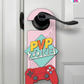 PVP Zone – Gamer Doorknob Sign By Printhaws Creations, Wooden Room Sign With Console-Inspired Controller Accent