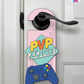 PVP Zone – Gamer Doorknob Sign By Printhaws Creations, Wooden Room Sign With Console-Inspired Controller Accent