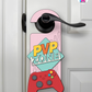 PVP Zone – Gamer Doorknob Sign By Printhaws Creations, Wooden Room Sign With Console-Inspired Controller Accent