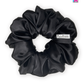 Eclipse Scrunchie - Handmade By Ruby Rose, Printhaws Creations, Black, Satin, XXL (6x6 inches) - Laid Flat