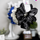Eclipse Scrunchie - Handmade By Ruby Rose, Printhaws Creations, Black, Satin, XXL (6x6 inches) - Tagged Display Angle