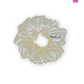Luna Scrunchie - Handmade By Ruby Rose, Printhaws Creations, Ivory, Satin, Medium (4x4 inches) - Laid Flat