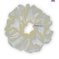 Luna Scrunchie - Handmade By Ruby Rose, Printhaws Creations, Ivory, Satin, XXL (6x6 inches) - Laid Flat