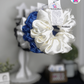 Luna Scrunchie - Handmade By Ruby Rose, Printhaws Creations, Ivory, Satin, XXL (6x6 inches) - Tagged Display Angle