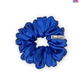 Galaxia Scrunchie - Handmade By Ruby Rose, Printhaws Creations, Royal Blue, Satin, Medium (4x4 inches) - Laid Flat