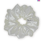 Moonbeam Scrunchie - Handmade By Ruby Rose, Printhaws Creations, White, Satin, XXL (6x6 inches) - Laid Flat