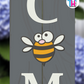 Bee - Vertical Sign Swappable By Printhaws Creations, 3D Accent (Approx. 8 × 8 in)