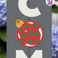 Christmas Ball Red - Vertical Sign Swappable By Printhaws Creations, 3D Accent (Approx. 8 × 8 in)