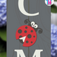 Lady Bug - Vertical Sign Swappable By Printhaws Creations, 3D Accent (Approx. 8 × 8 in)