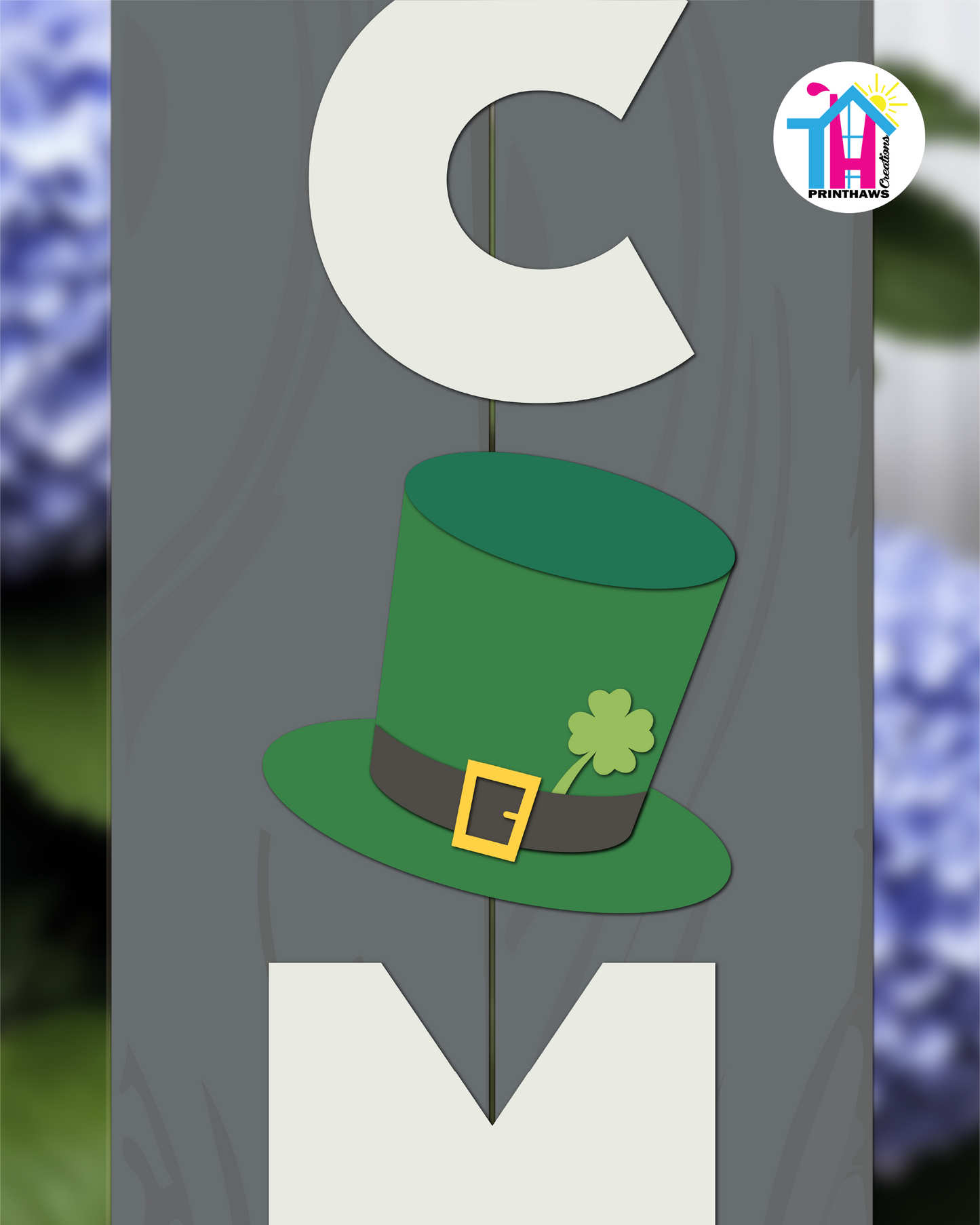 Leprechaun Hat - Vertical Sign Swappable By Printhaws Creations, 3D Accent (Approx. 8 × 8 in)