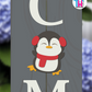 Penguin Red - Vertical Sign Swappable By Printhaws Creations, 3D Accent (Approx. 8 × 8 in)