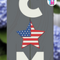 Star Flag - Vertical Sign Swappable By Printhaws Creations, 3D Accent (Approx. 8 × 8 in)