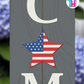 Star Flag - Vertical Sign Swappable By Printhaws Creations, 3D Accent (Approx. 8 × 8 in)