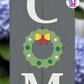 Wreath - Vertical Sign Swappable By Printhaws Creations, 3D Accent (Approx. 8 × 8 in)