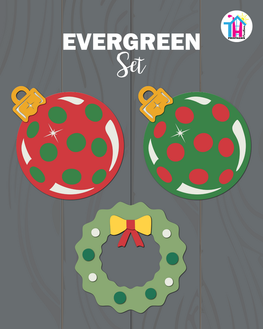 Evergreen - Vertical Sign Seasonal Set By Printhaws Creations (3 Swappables)