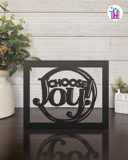 Choose Joy - Faith Silhouette Versatile Decor By Printhaws Creations, Laser-Cut Wooden Tabletop or Wall Sign, Open-Cut Christian Home Decor