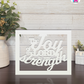 Lord Is My Strength - Faith Silhouette Versatile Decor By Printhaws Creations, Laser-Cut Wooden Tabletop or Wall Sign, Open-Cut Christian Home Decor