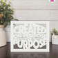 On Purpose - Faith Silhouette Versatile Decor By Printhaws Creations, Laser-Cut Wooden Tabletop or Wall Sign, Open-Cut Christian Home Decor